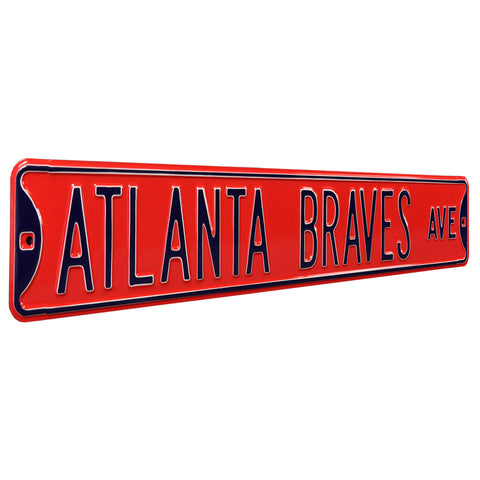 Atlanta Braves - ATLANTA BRAVES AVE - Embossed Steel Street Sign