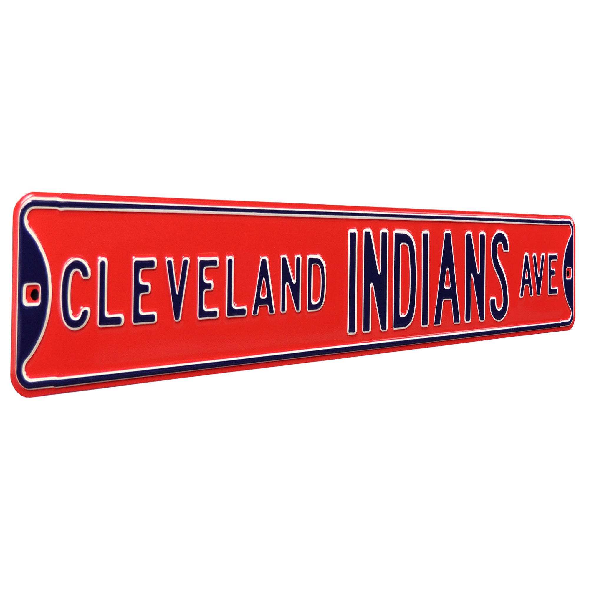 Cleveland Indians - INDIANS AVE - Embossed Steel Street Sign