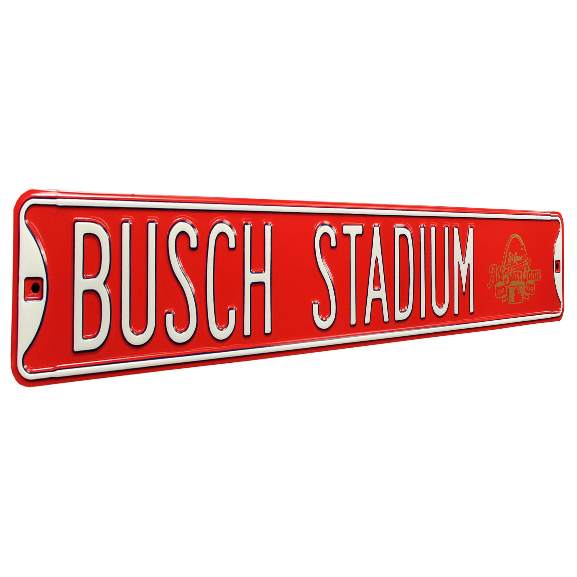 St. Louis Cardinals - BUSCH STADIUM - Embossed Steel Street Sign –  authenticstreetsigns