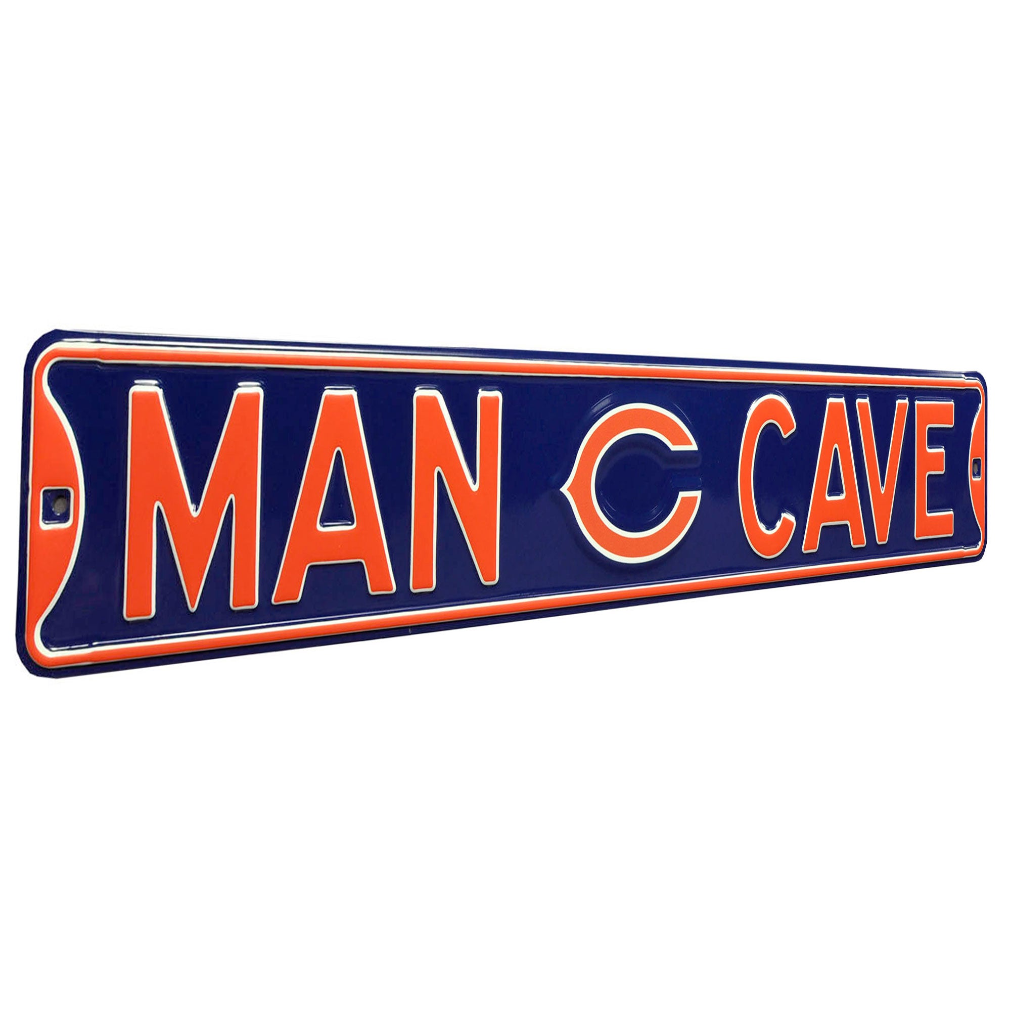 Chicago Bears - Man Cave C Logo - Embossed Steel Street Sign