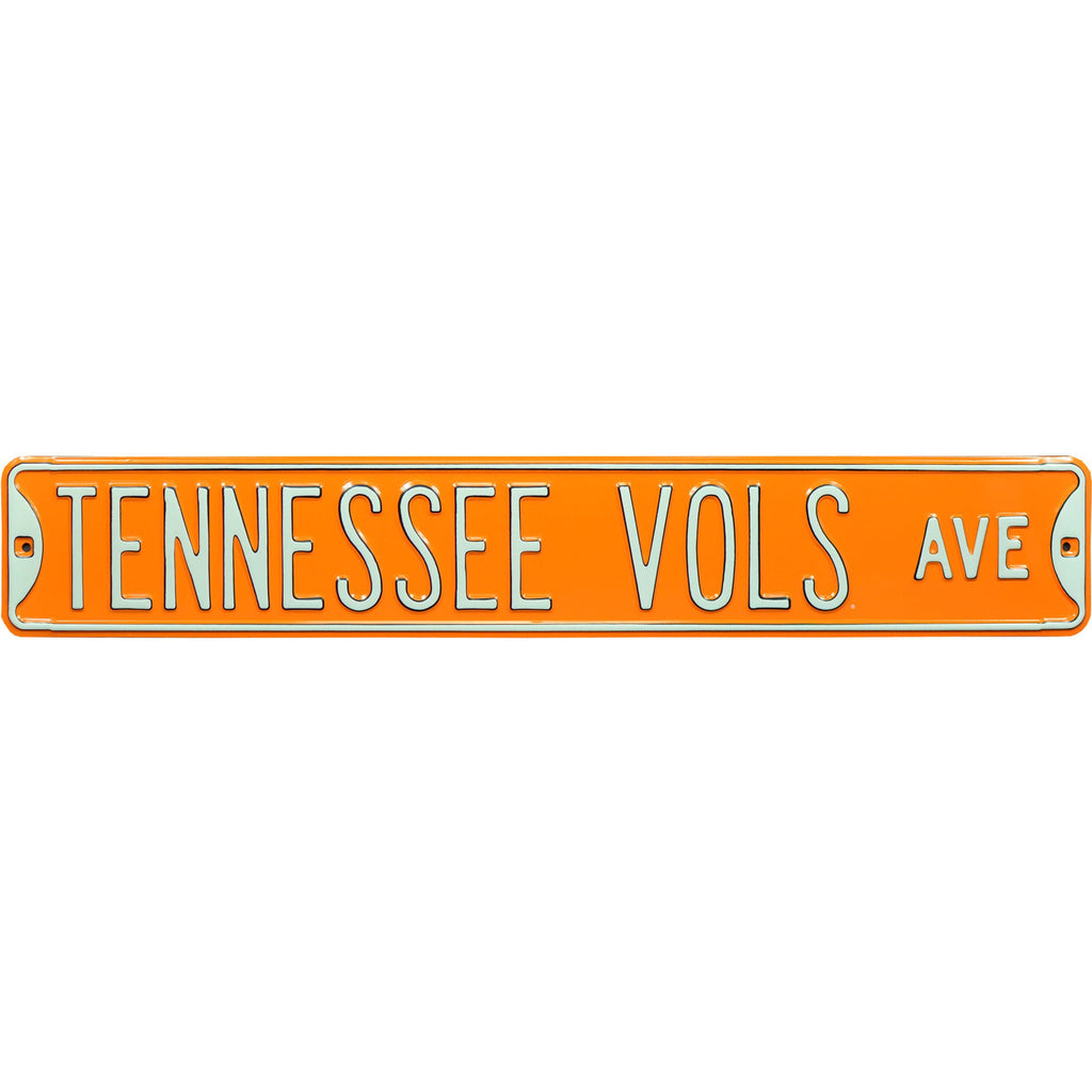 Tennessee Volunteers - TENNESSEE VOLS AVE - Embossed Steel Street Sign