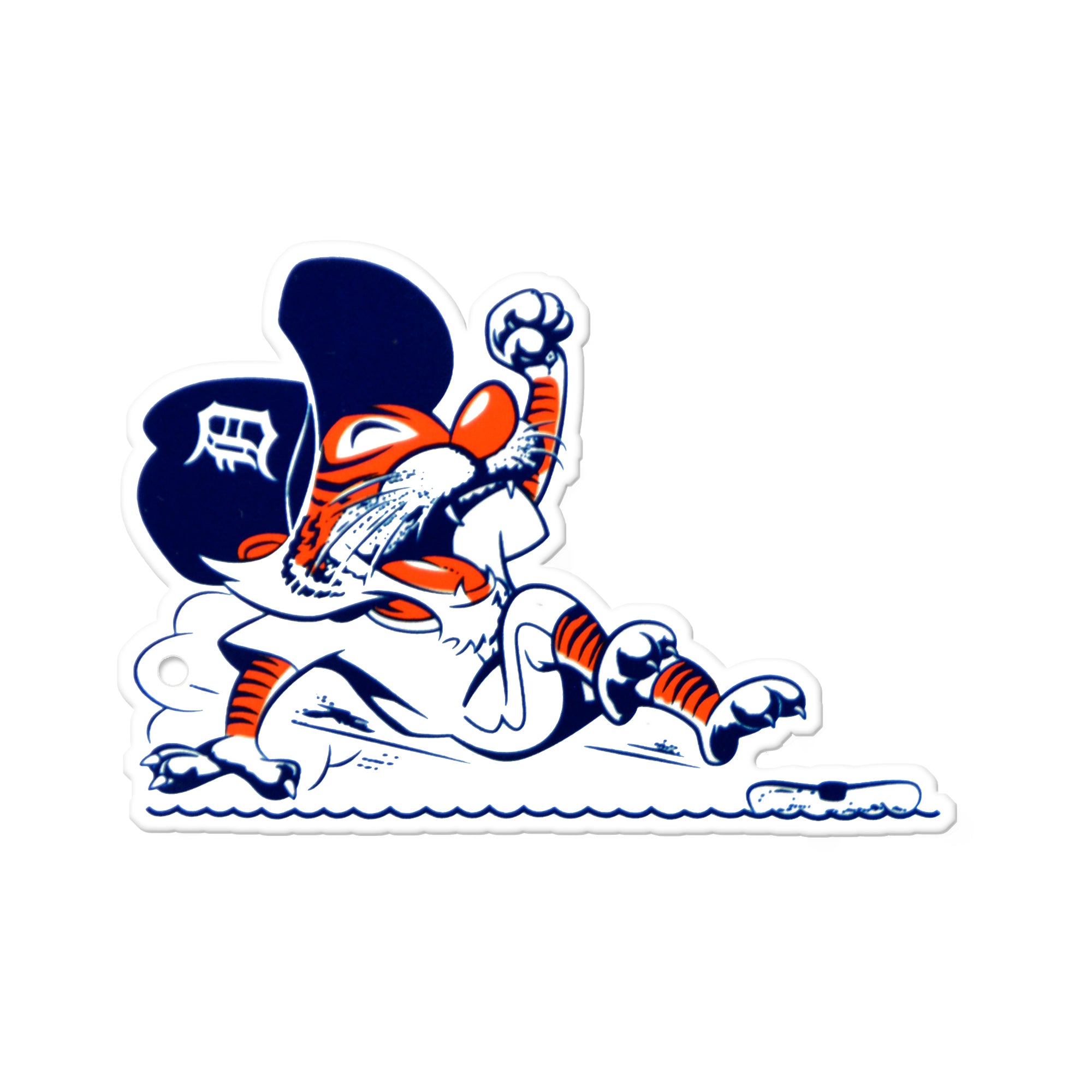 Detroit Tigers Sliding Kitty 12 Steel Sign