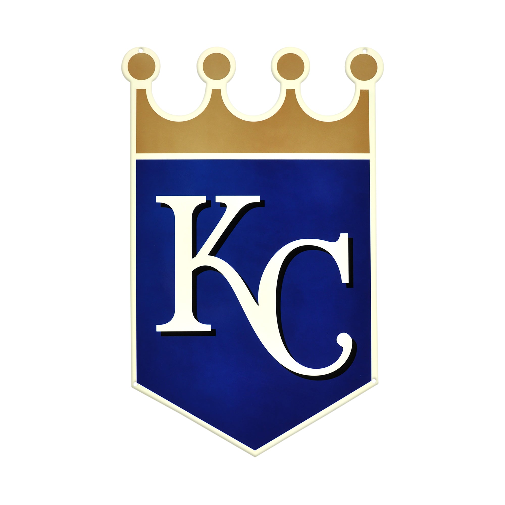 Official MLB Kansas City Royals Baseball Metal 12 inch Wall Sign