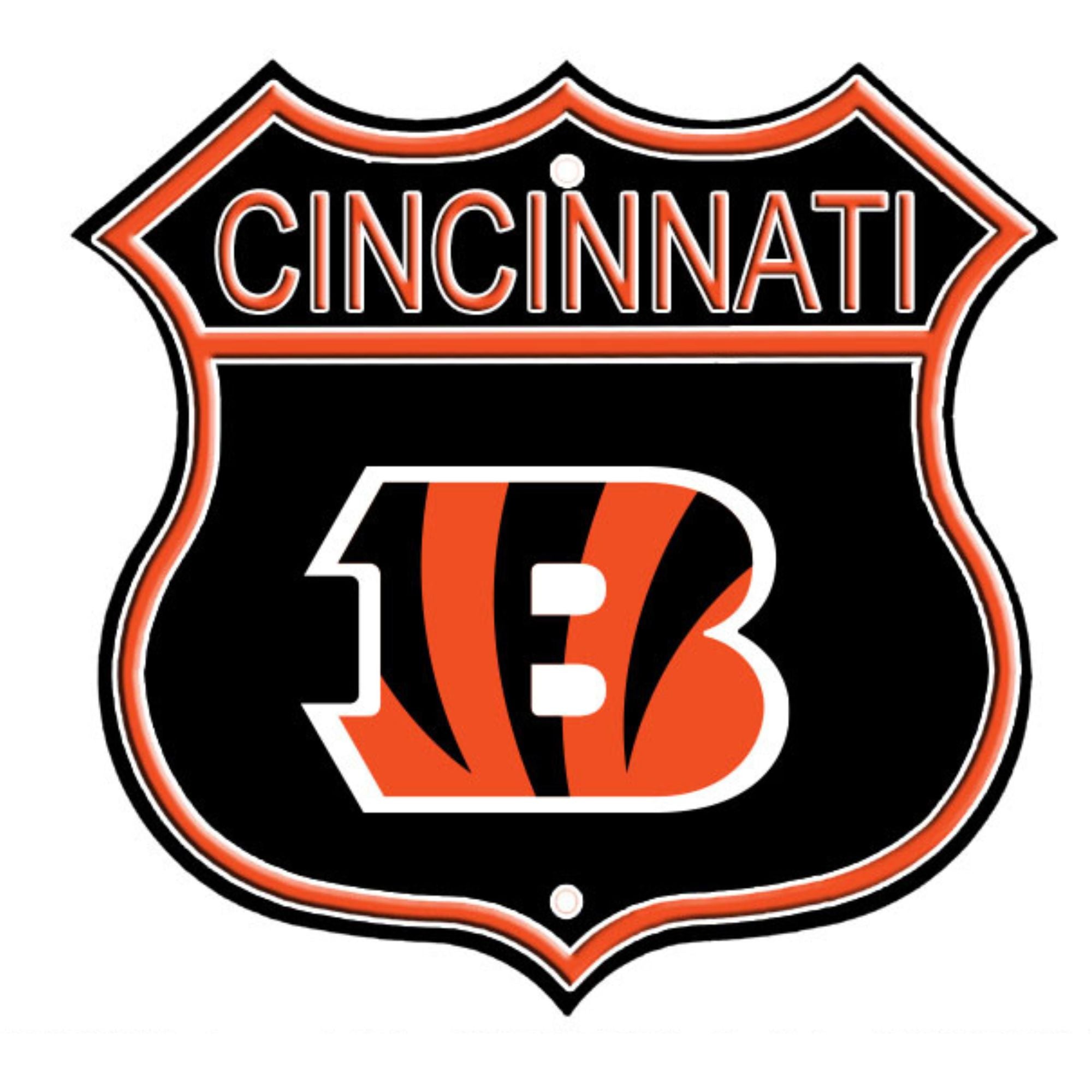 Cincinnati Bengals Embossed Steel Route Sign