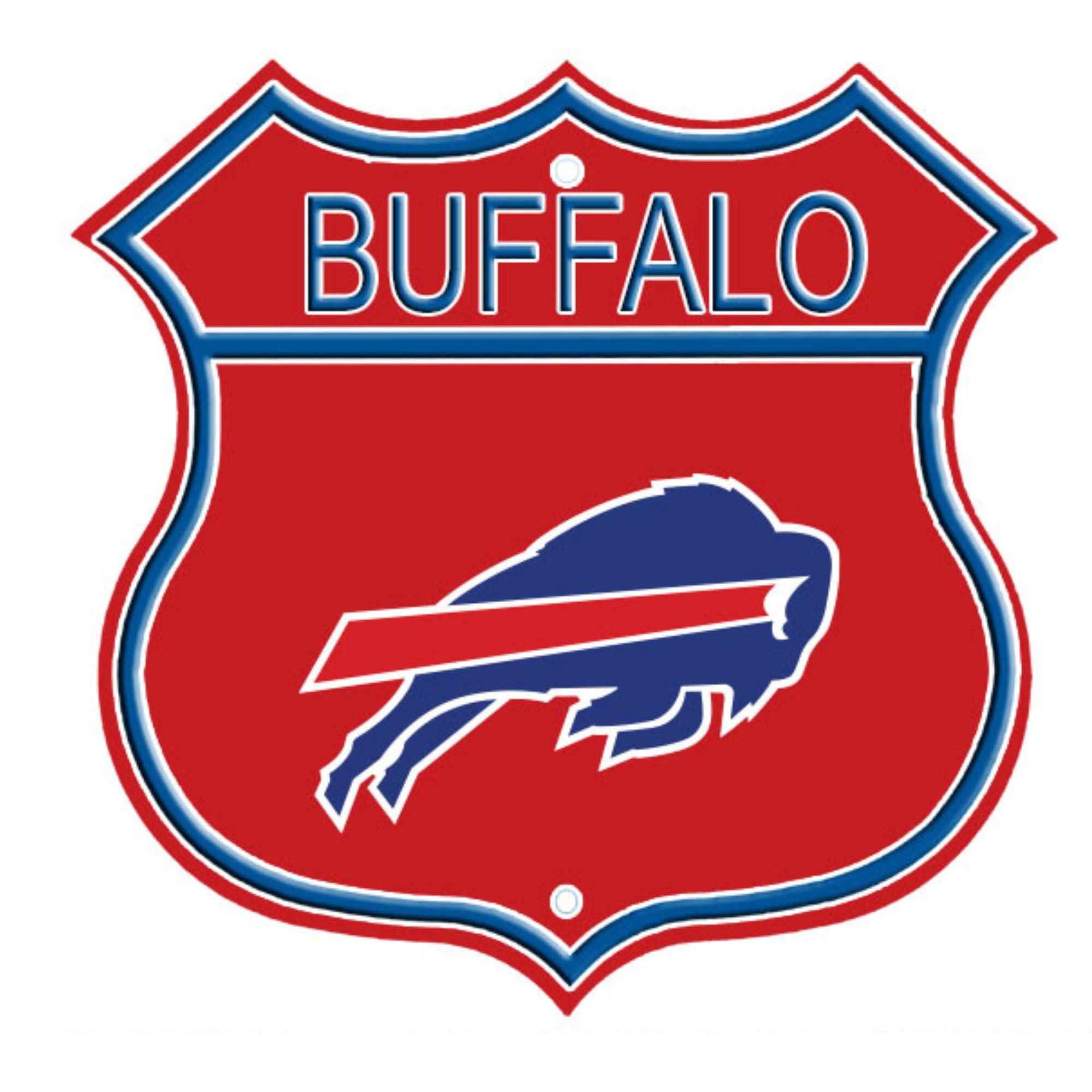 Buffalo Bills Embossed Steel Route Sign