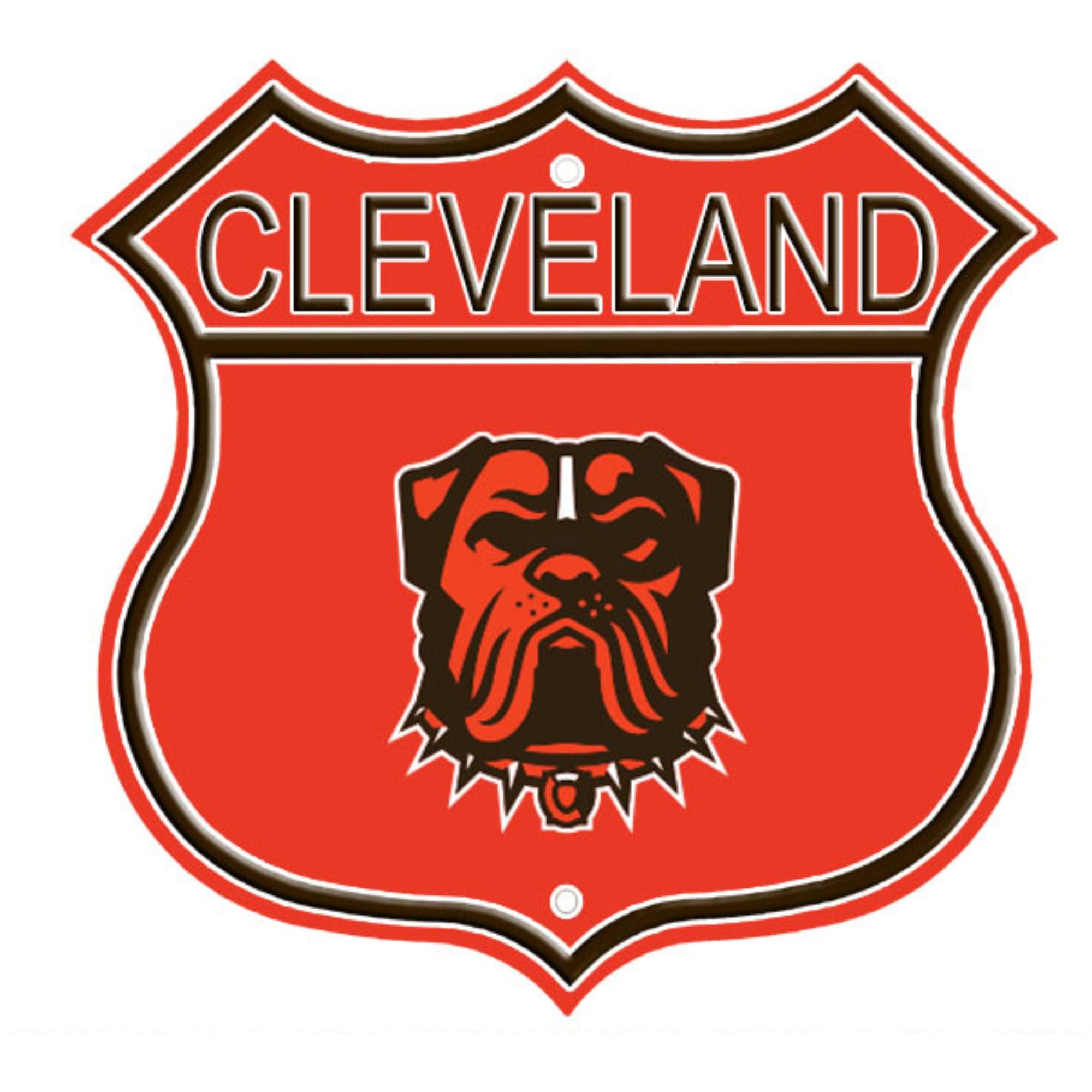 Cleveland Browns Embossed Steel Route Sign