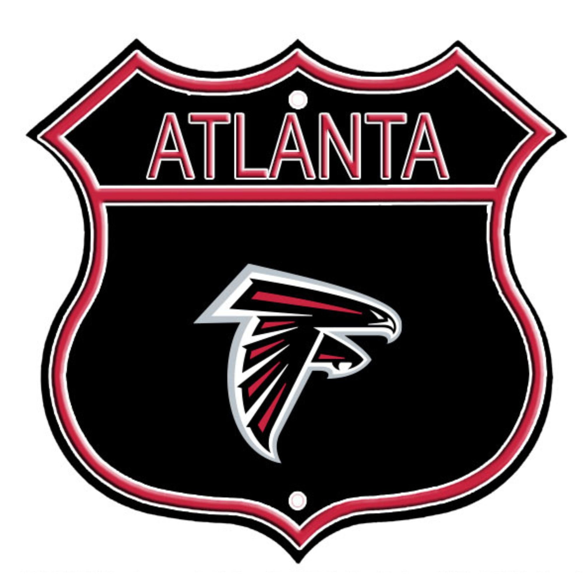 Atlanta Falcons Embossed Steel Route Sign