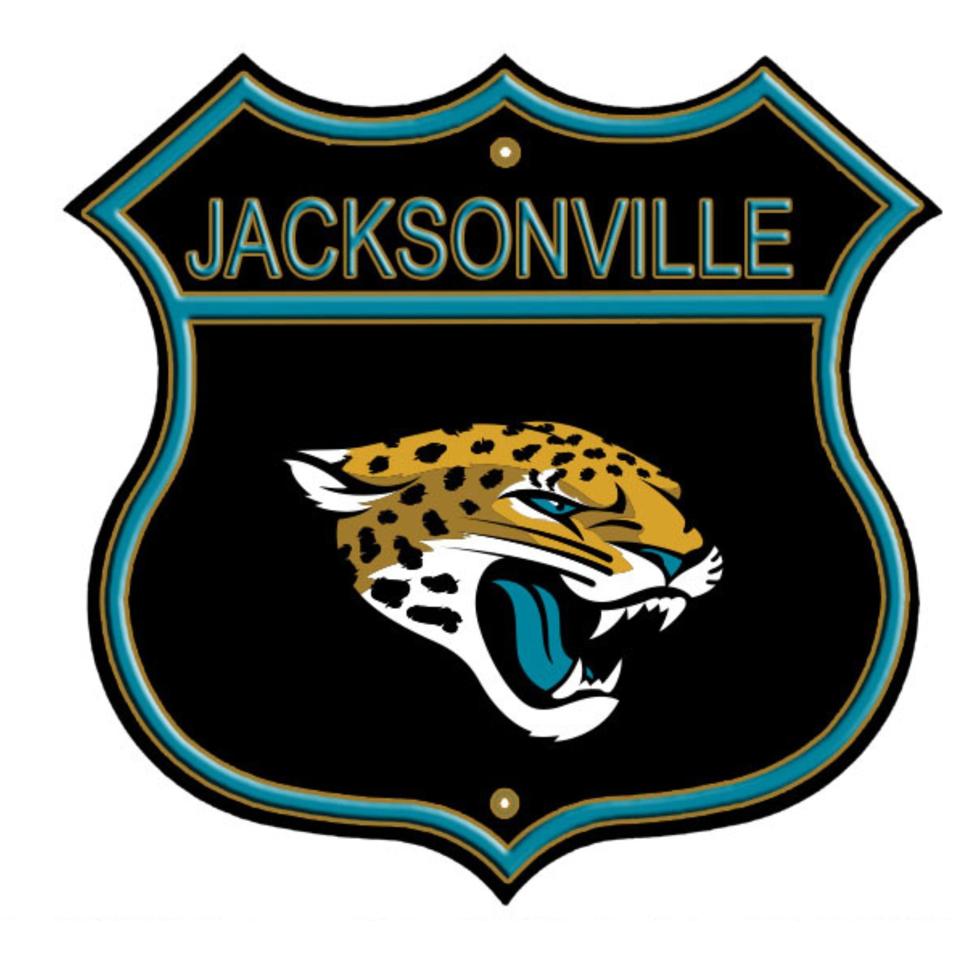 Jacksonville Jaguars Embossed Steel Route Sign