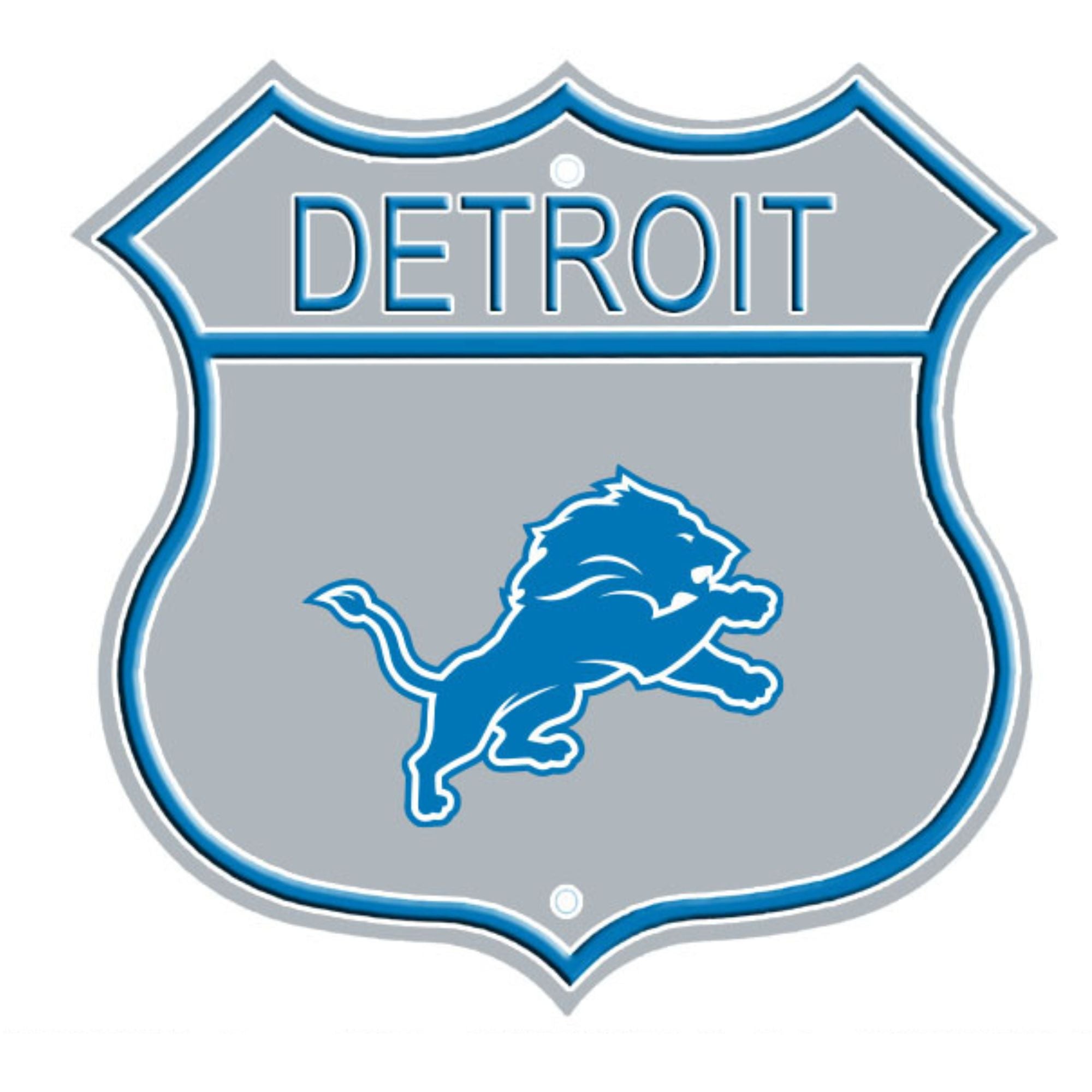Detroit Lions Embossed Steel Route Sign