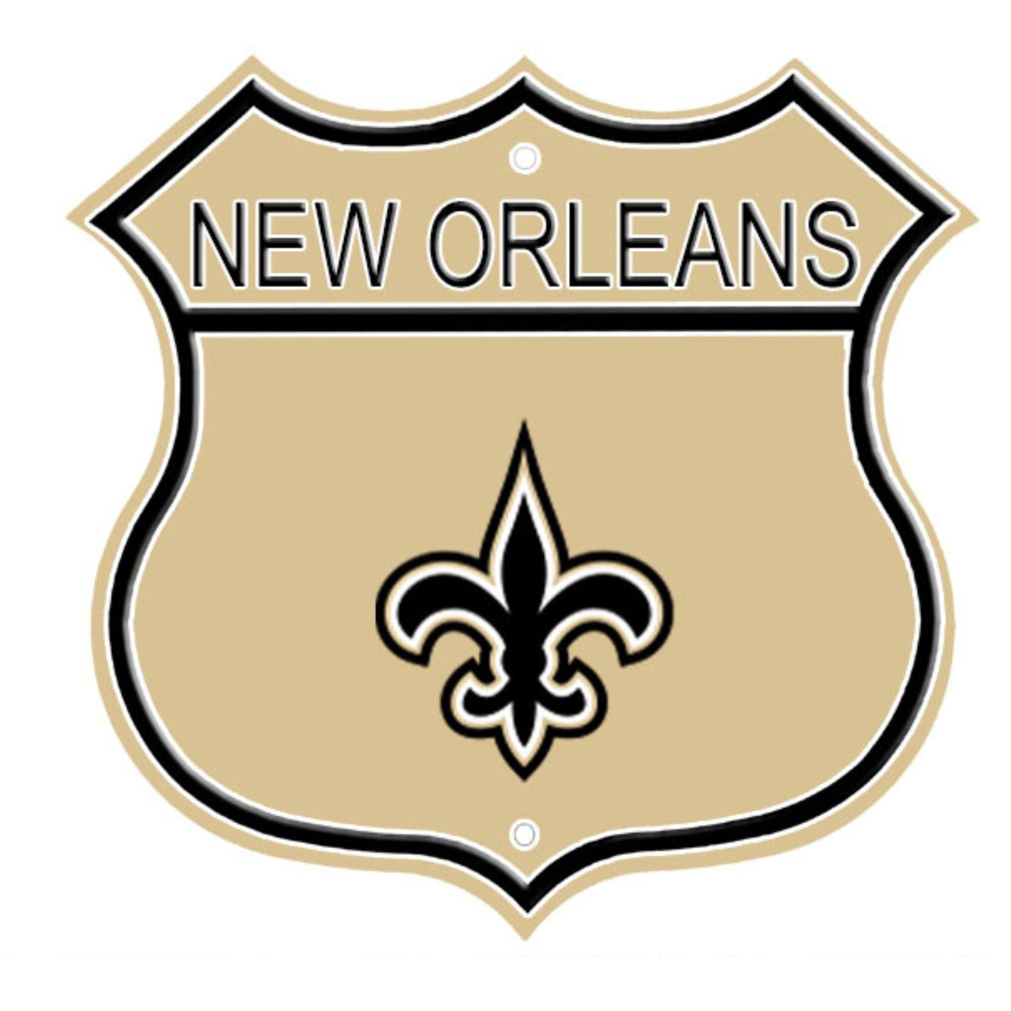 New Orleans Saints Embossed Steel Route Sign