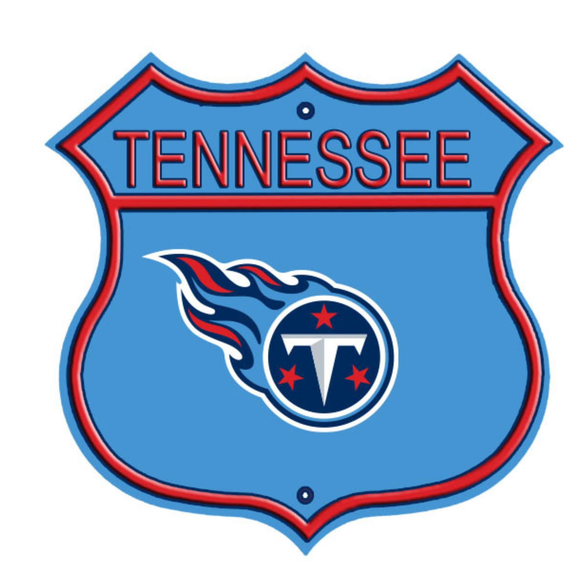 Tennessee Titans Embossed Steel Route Sign