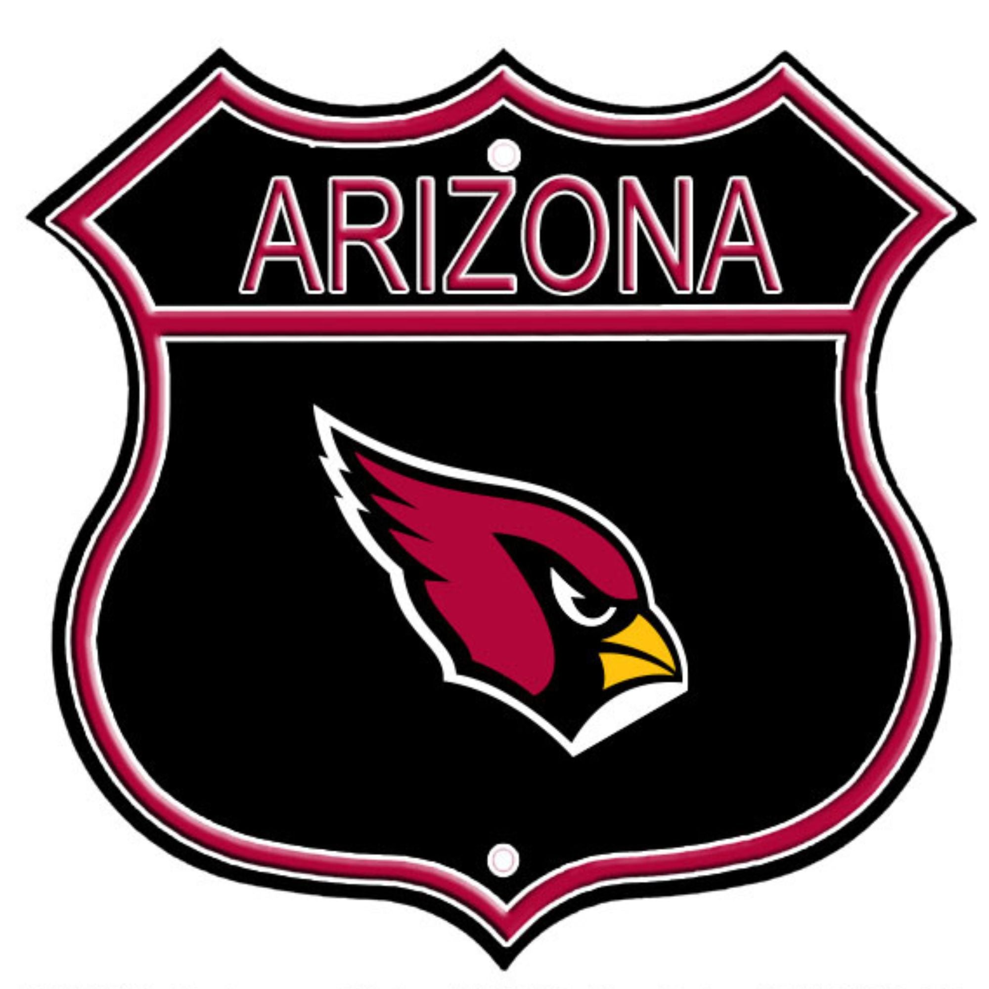 Arizona Cardinals Embossed Steel Route Sign
