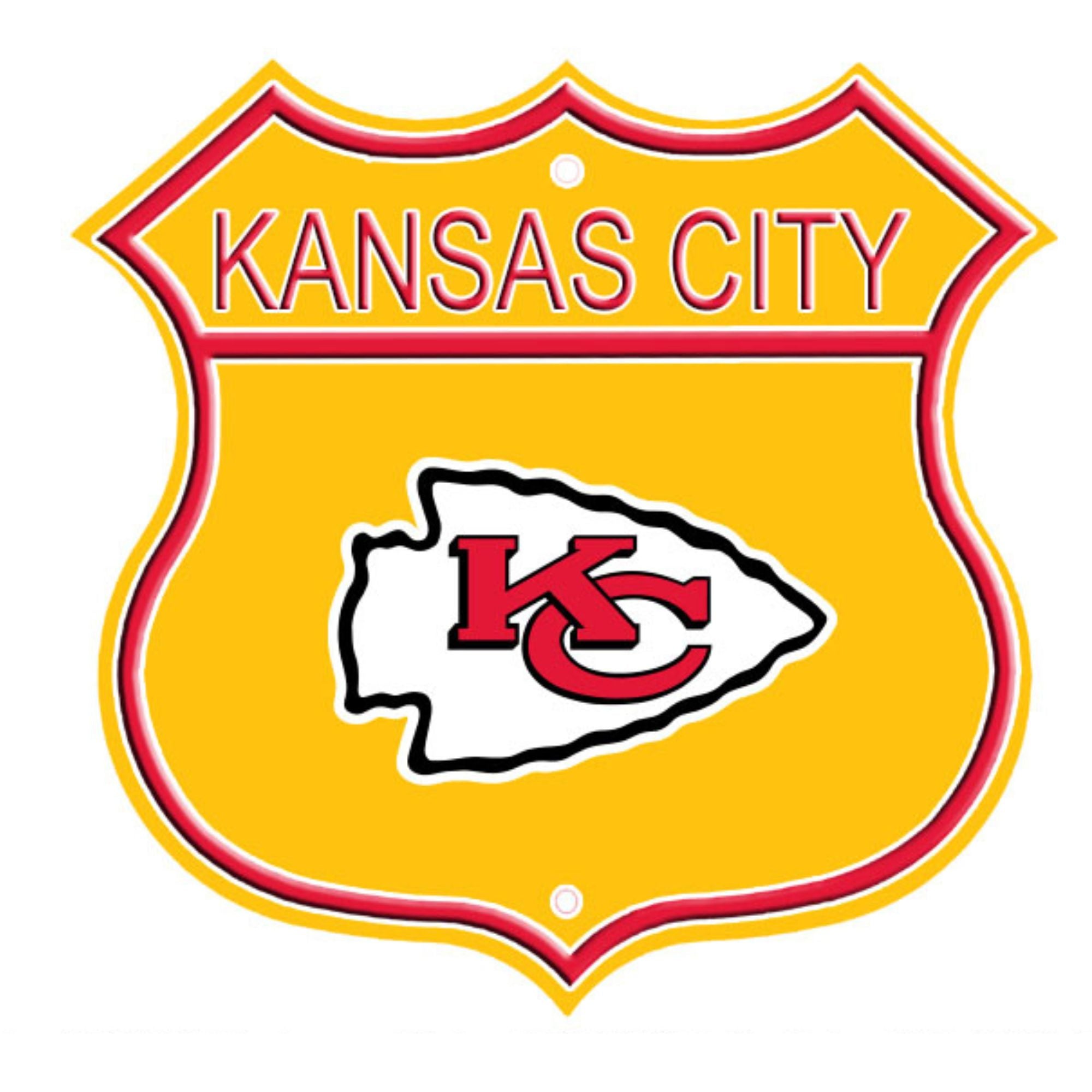 Kansas City Chiefs Embossed Steel Route Sign