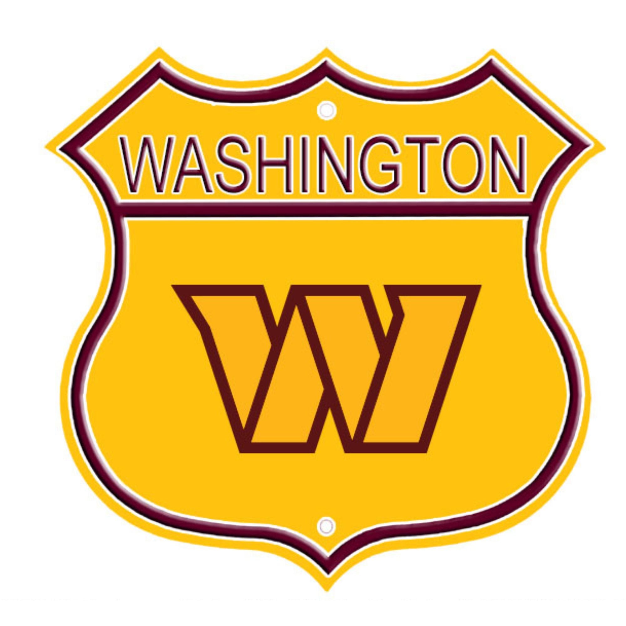 Washington Commanders Embossed Steel Route Sign