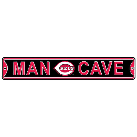 Cincinnati Reds - MAN CAVE - Embossed Steel Street Sign