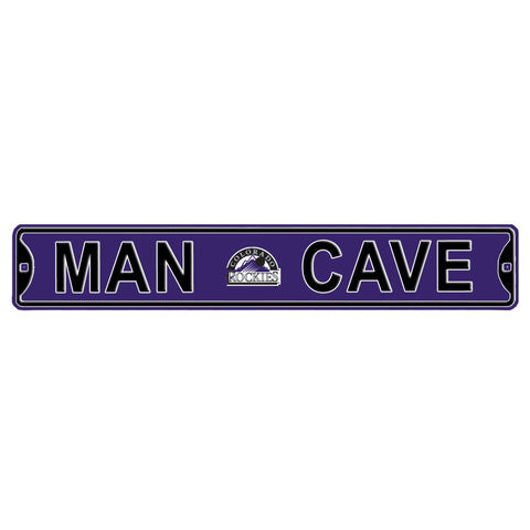 Colorado Rockies- MAN CAVE - Embossed Steel Street Sign