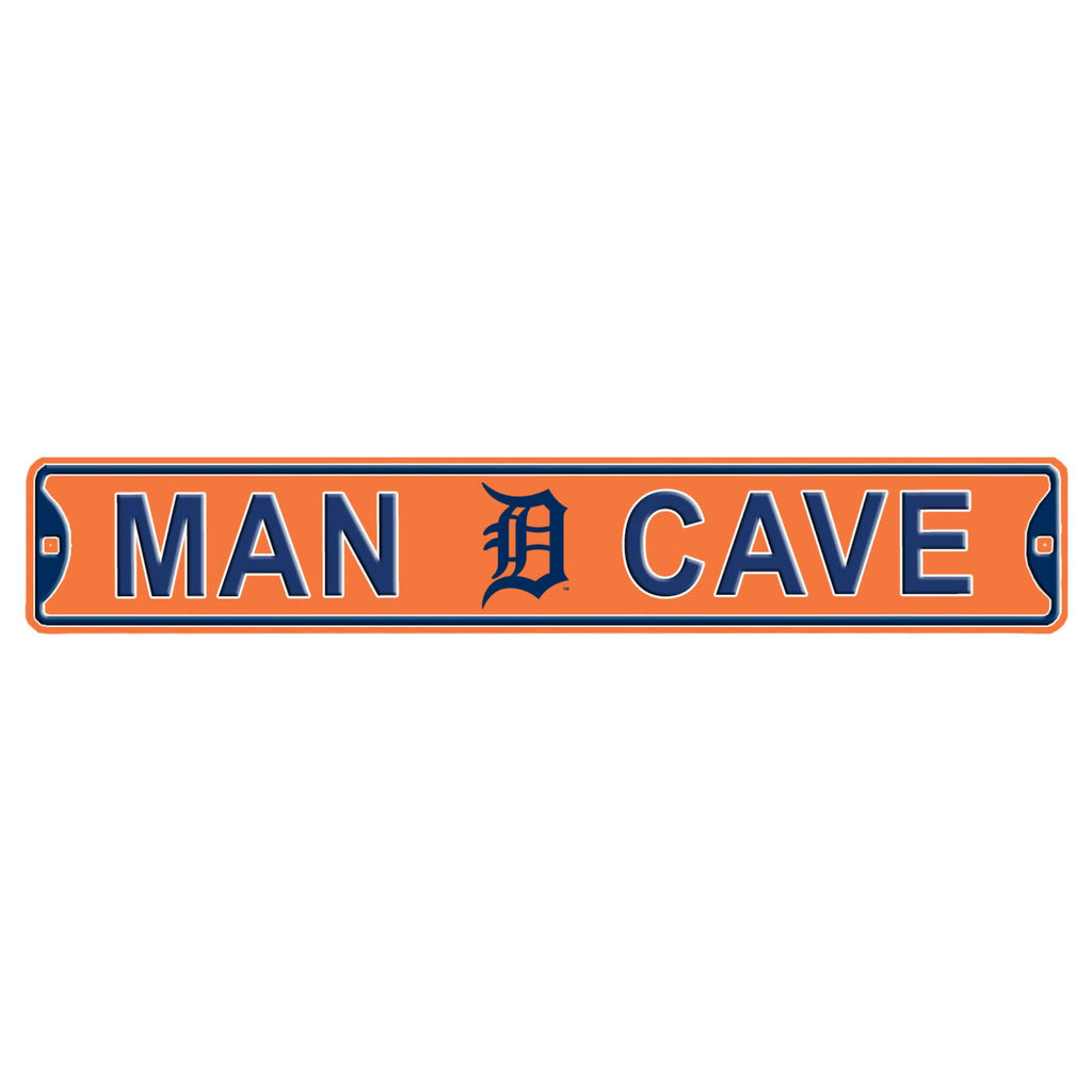 Detroit Tigers- MAN CAVE - Embossed Steel Street Sign