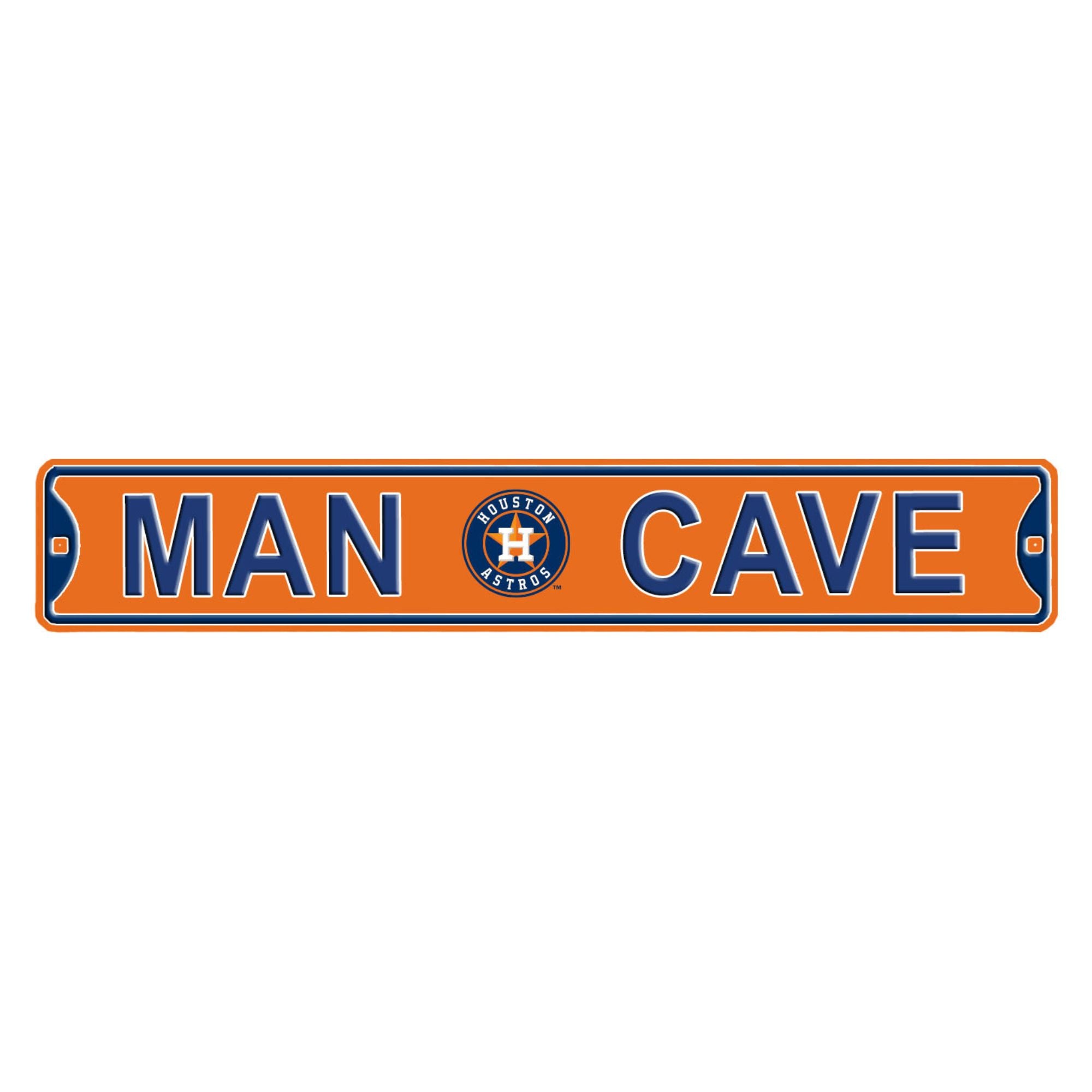Houston Astros- MAN CAVE - Embossed Steel Street Sign
