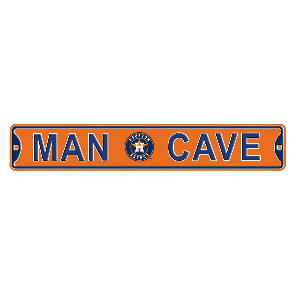 Houston Astros- MAN CAVE - Embossed Steel Street Sign