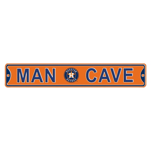 Houston Astros- MAN CAVE - Embossed Steel Street Sign