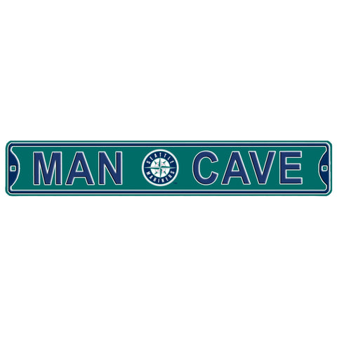 Seattle Mariners - MAN CAVE - Embossed Steel Street Sign