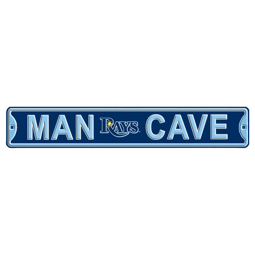 Tampa Bay Rays - MAN CAVE - Embossed Steel Street Sign