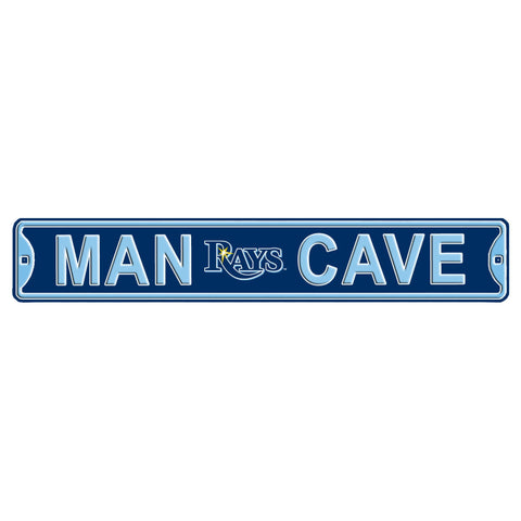Tampa Bay Rays - MAN CAVE - Embossed Steel Street Sign