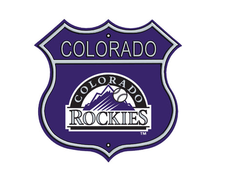 Colorado Rockies Embossed Steel Route Sign