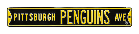 Pittsburgh Penguins- PITTSBURGH PENGUINS AVE -Embossed Steel Street Sign