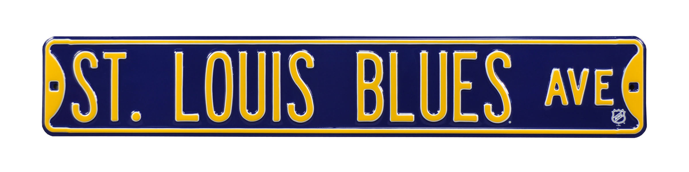St. Louis Blues- ST. LOUIS BLUES AVE -Embossed Steel Street Sign