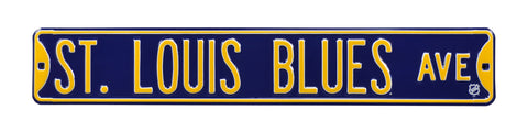 St. Louis Blues- ST. LOUIS BLUES AVE -Embossed Steel Street Sign