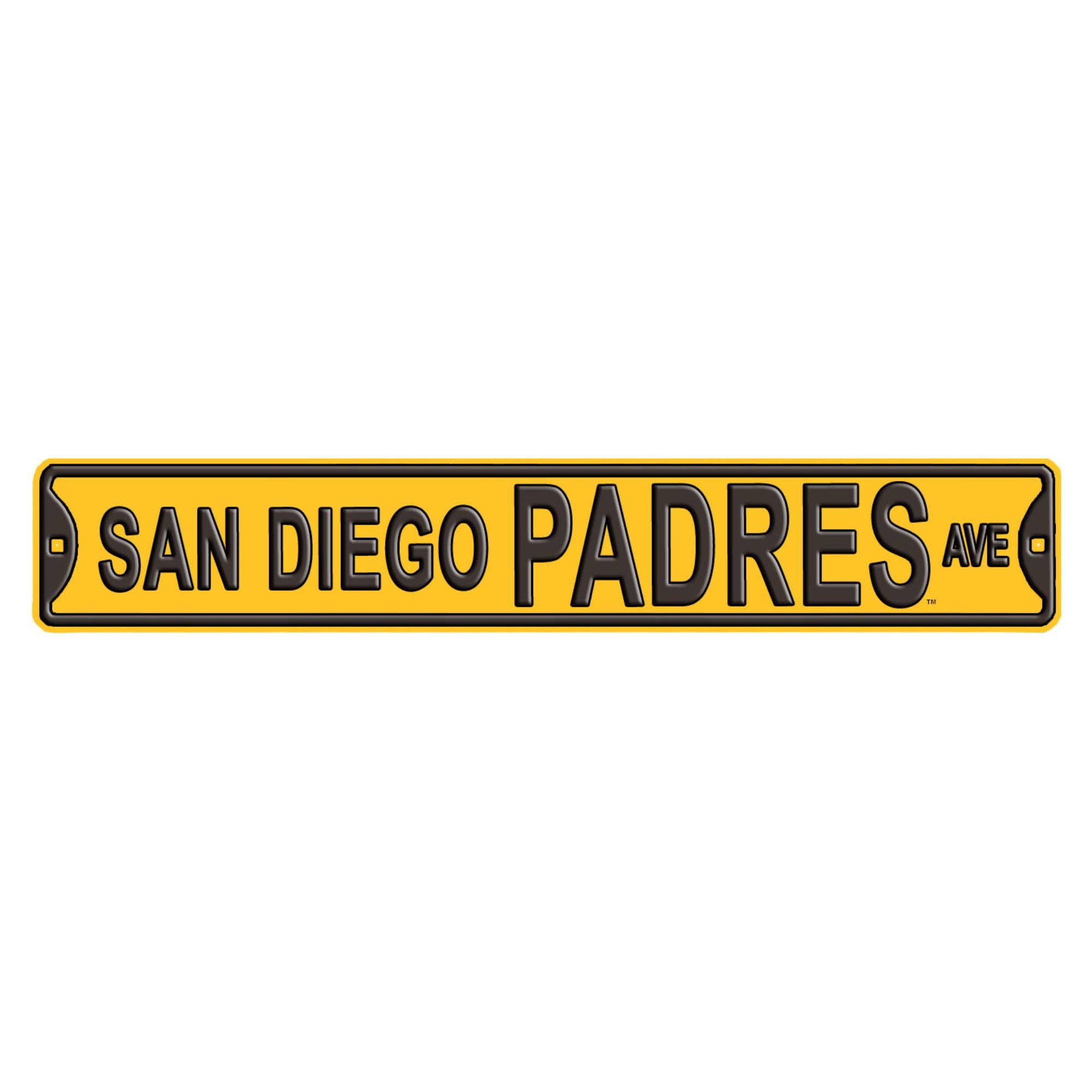 San Diego Padres Ave - 2024 - Embossed Steel Street Sign