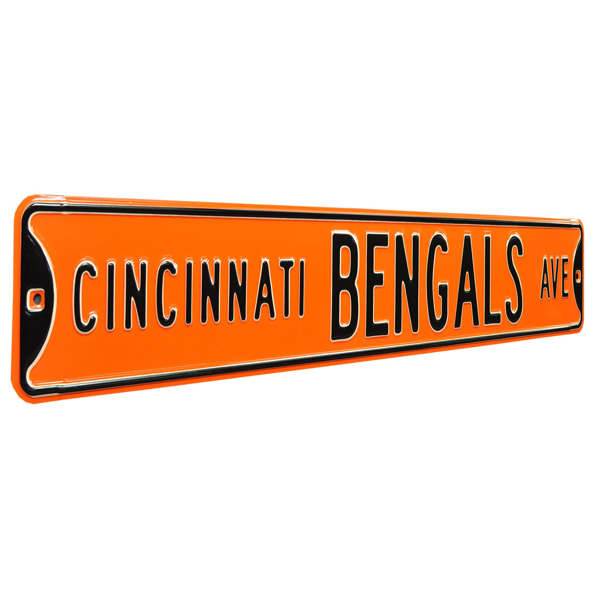 Cincinnati Bengals Ave - Embossed Steel Street Sign