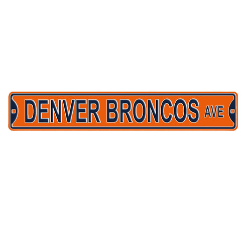 Denver Broncos - Orange - Embossed Steel Street Sign