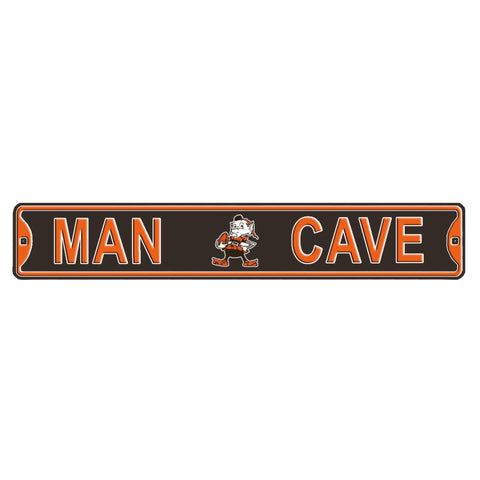 Cleveland Browns Brownie - MAN CAVE - Embossed Steel Street Sign