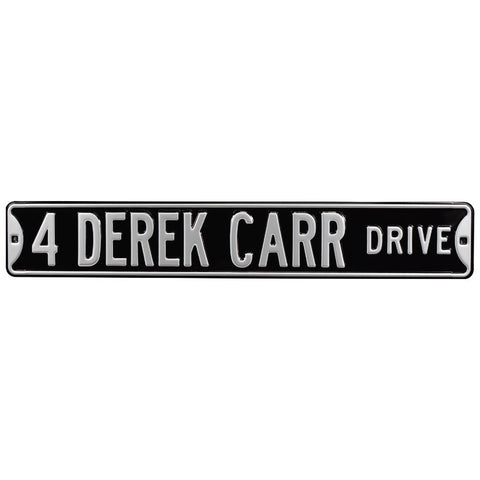 Las Vegas Raiders - 4 DEREK CARR DRIVE - Embossed Steel Street Sign