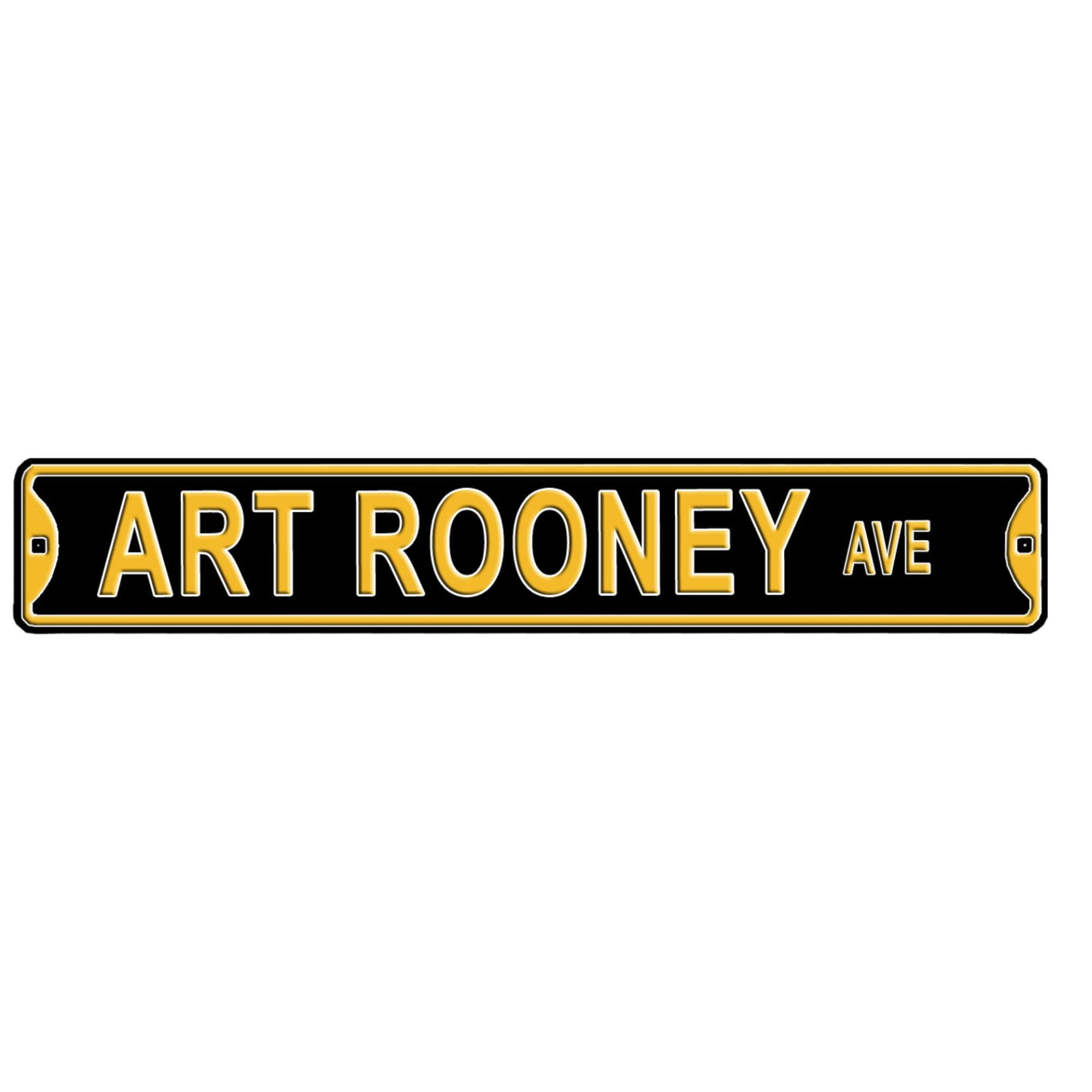 ART ROONEY AVE - Pittsburgh Steelers - Embossed Steel Street Sign