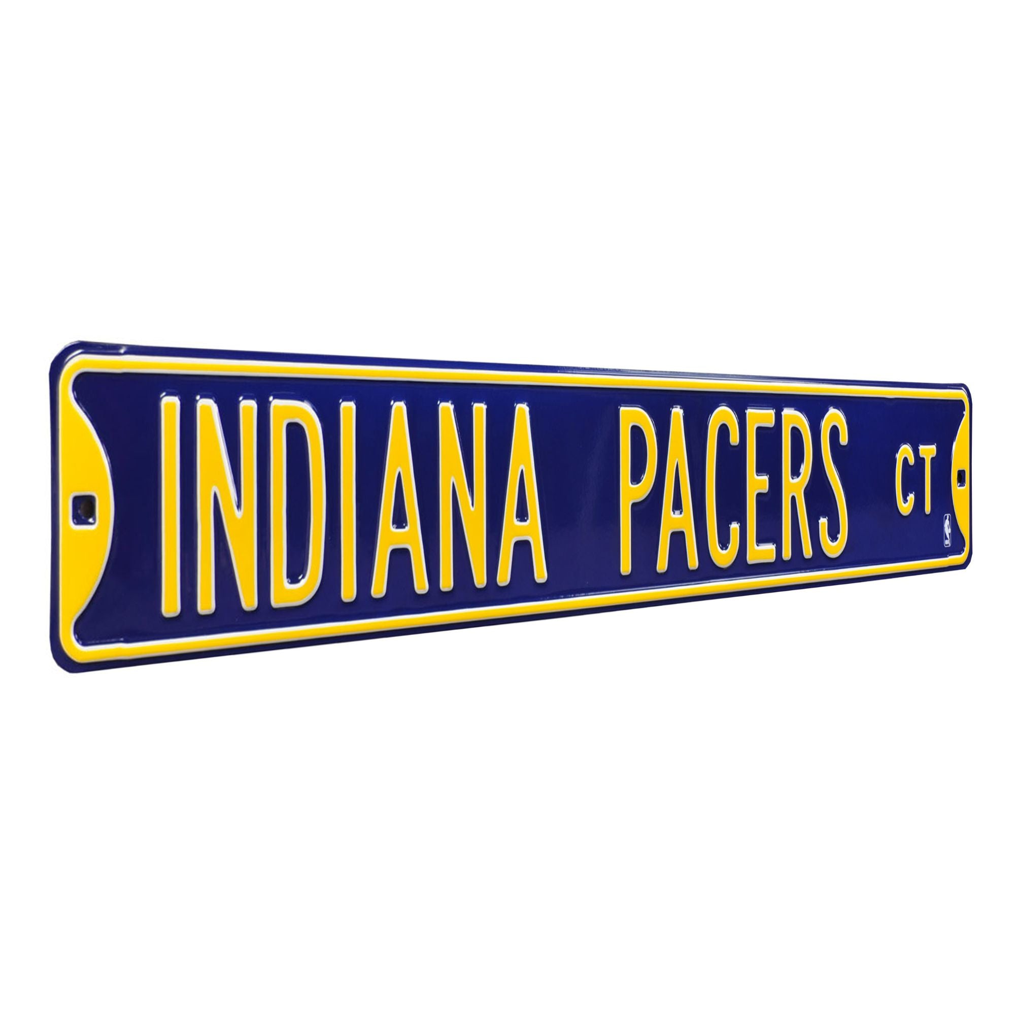 Indiana Pacers CT - Navy - Embossed Steel Street Sign