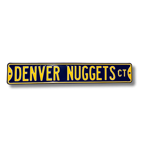 Denver Nuggets CT 2020 - Navy - Embossed Steel Street Sign