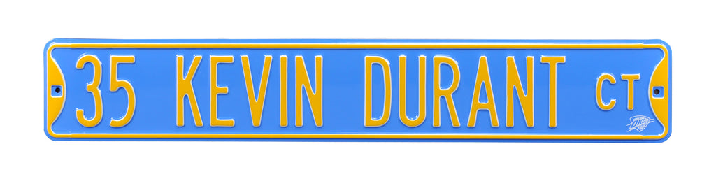 Oklahoma City Thunder - 35 KEVIN DURANT CT - Embossed Steel Street Sign