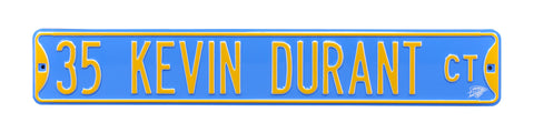 Oklahoma City Thunder - 35 KEVIN DURANT CT - Embossed Steel Street Sign