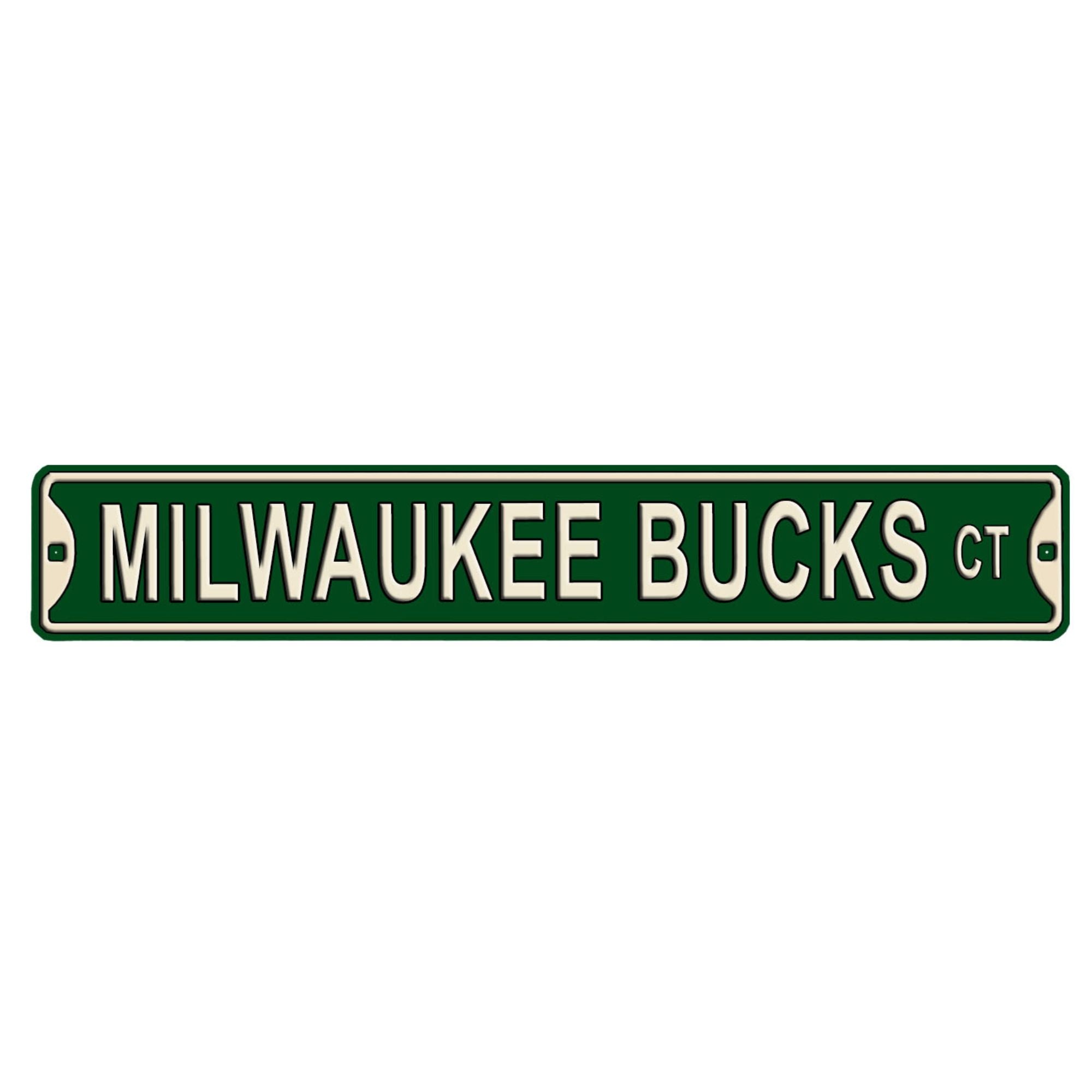 Milwaukee Bucks - Embossed Steel Street Sign