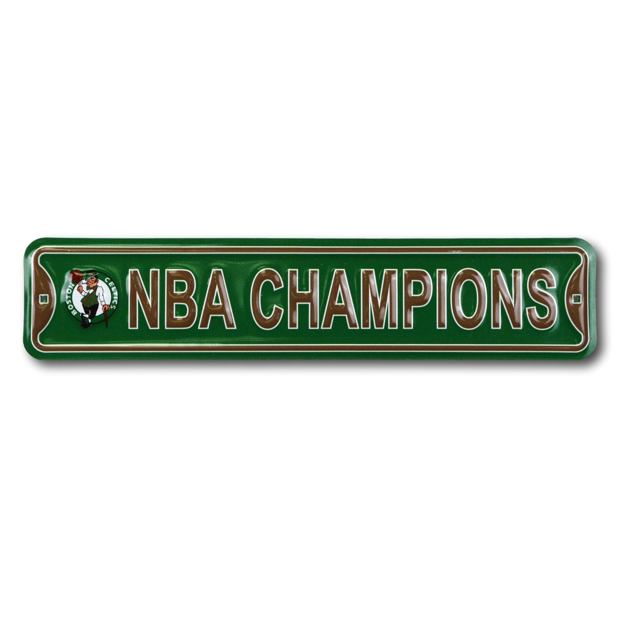 Boston Celtics NBA CHAMPIONS - Steel Embossed Mini Street Sign