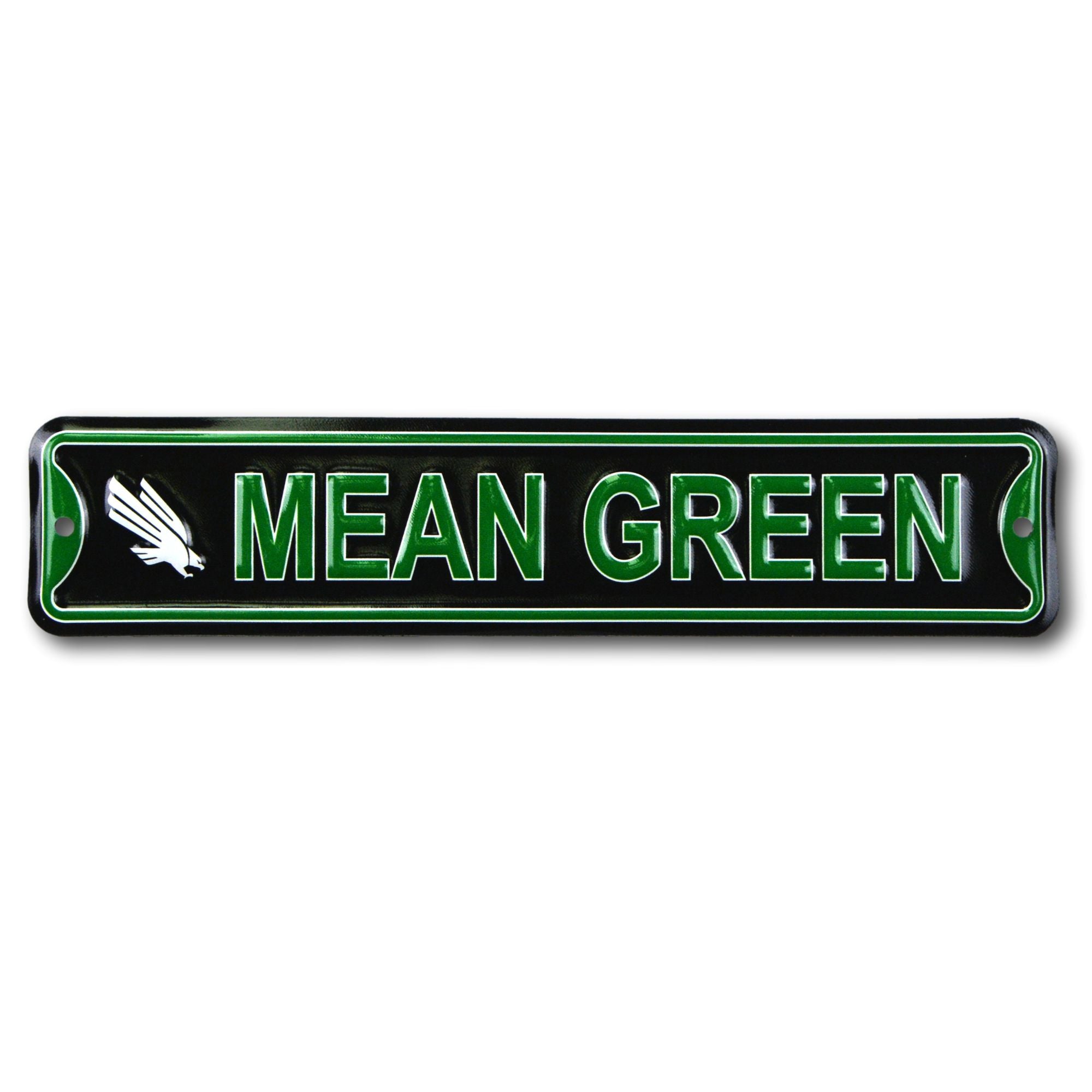 Mean Green- North Texas Eagles - Steel Embossed NCAA Mini Street Sign
