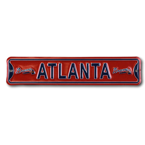 Atlanta Braves -CITY LOGO- Steel Embossed MLB Mini Street Sign