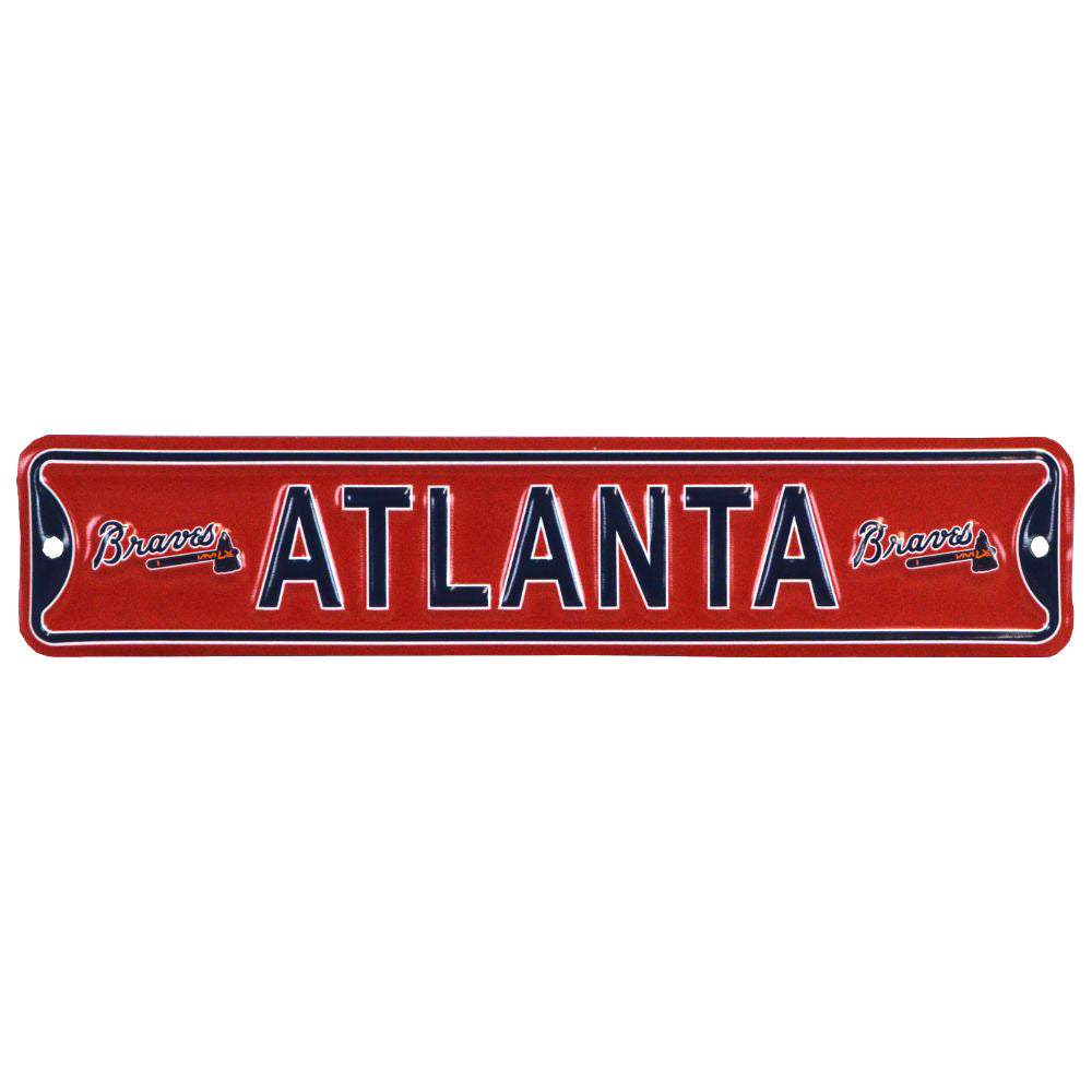 Atlanta Braves -CITY LOGO- Steel Embossed MLB Mini Street Sign
