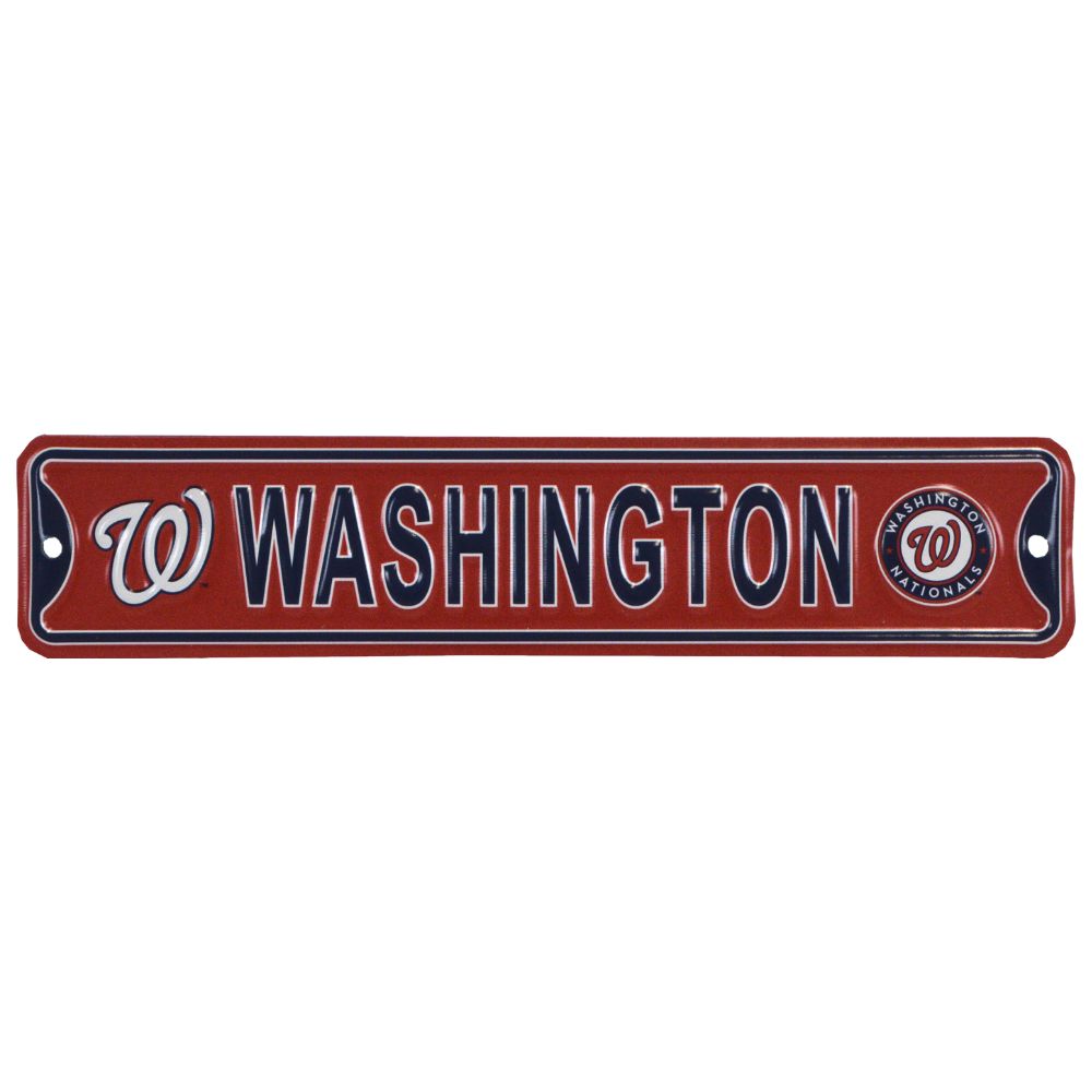 Washington Nationals -CITY LOGO- Steel Embossed MLB Mini Street Sign