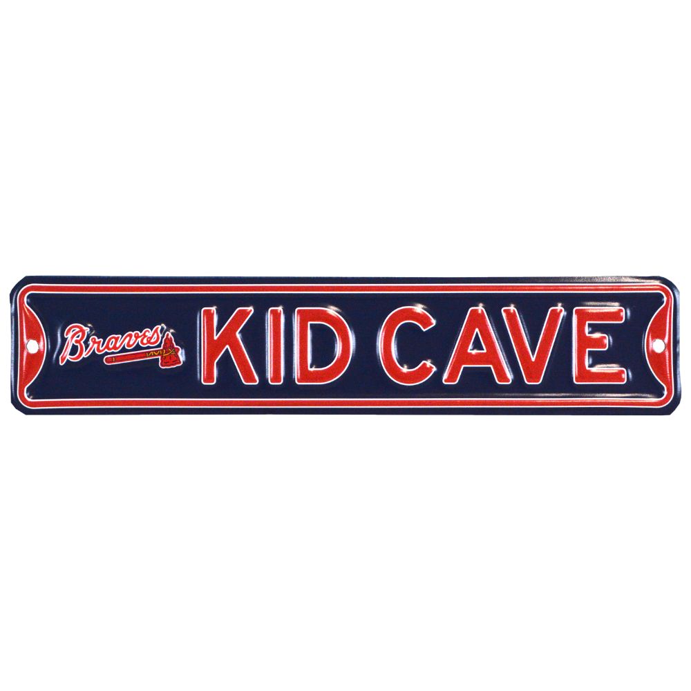 Atlanta Braves- KID CAVE -Steel Embossed MLB Mini Street Sign