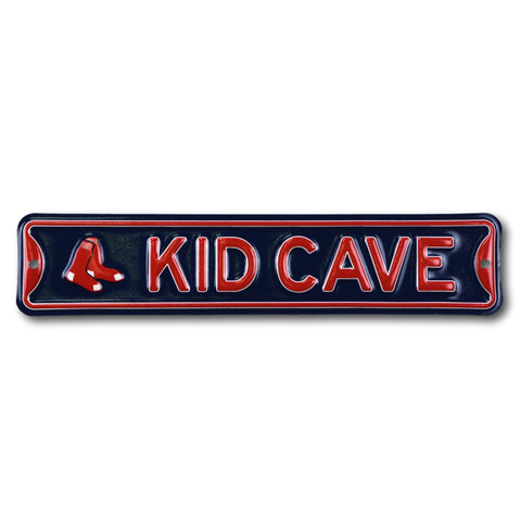 Boston Red Sox- KID CAVE -Steel Embossed MLB Mini Street Sign