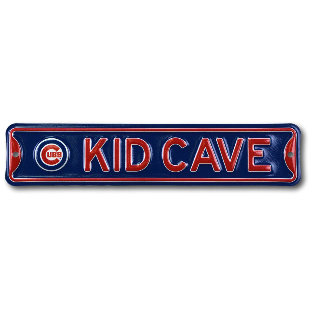 Chicago Cubs- KID CAVE -Steel Embossed MLB Mini Street Sign